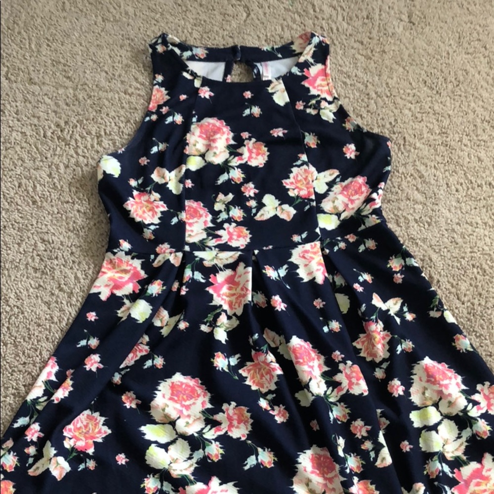 Xhilaration blue floral dress